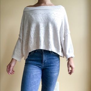 free people white sweater!